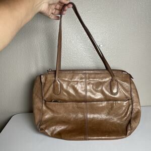 Vintage Hobo International Women's Brown Leather Shoulder Bag Purse